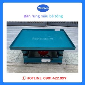 Bàn rung bê tông dùng để tạo mẫu bê tông đồng đều, loại bỏ bọt khí và tăng độ đặc chắc của mẫu trong quá trình thí nghiệm vật liệu xây dựng. Thiết bị được sử dụng phổ biến tại phòng thí nghiệm và công trình.