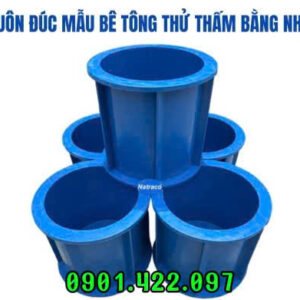 Khuôn đúc mẫu bê tông thử thấm bằng nhựa