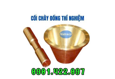 Cối chày đồng thí nghiệm