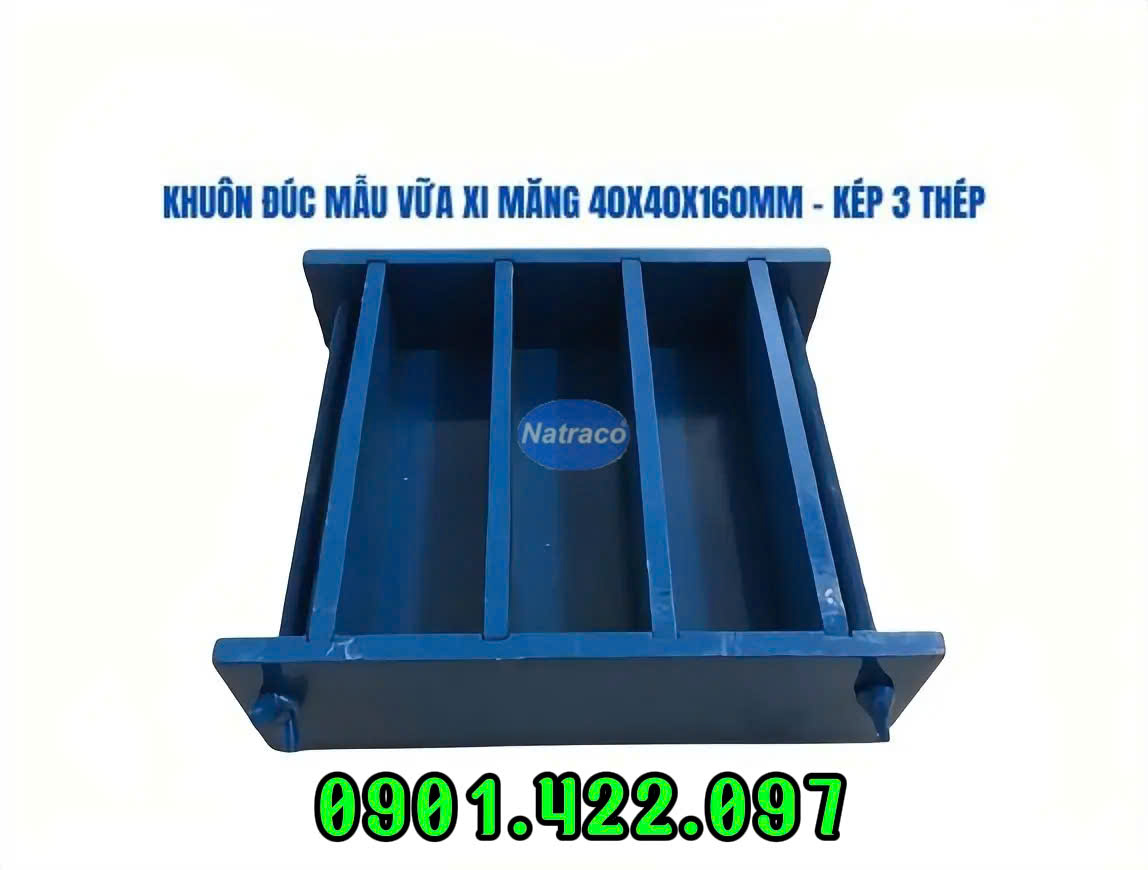 Khuôn đúc mẫu vữa xi măng 40x40x160mm-kep-3-thep