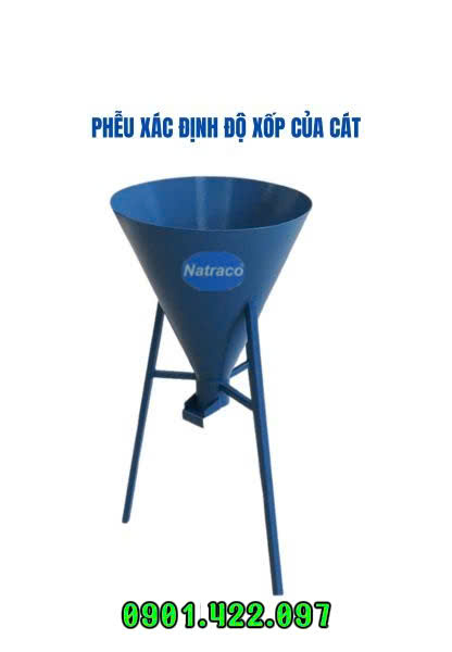 Phễu xác định độ xốp của cát