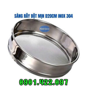 Sàng rây bột mịn d20cm inox 304